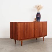 Mahogany cabinet, Danish design, 1970s, designer: Carlo Jensen, made in.