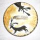 Tripod bonbonnière with "lascaux" decorations 1950-1960