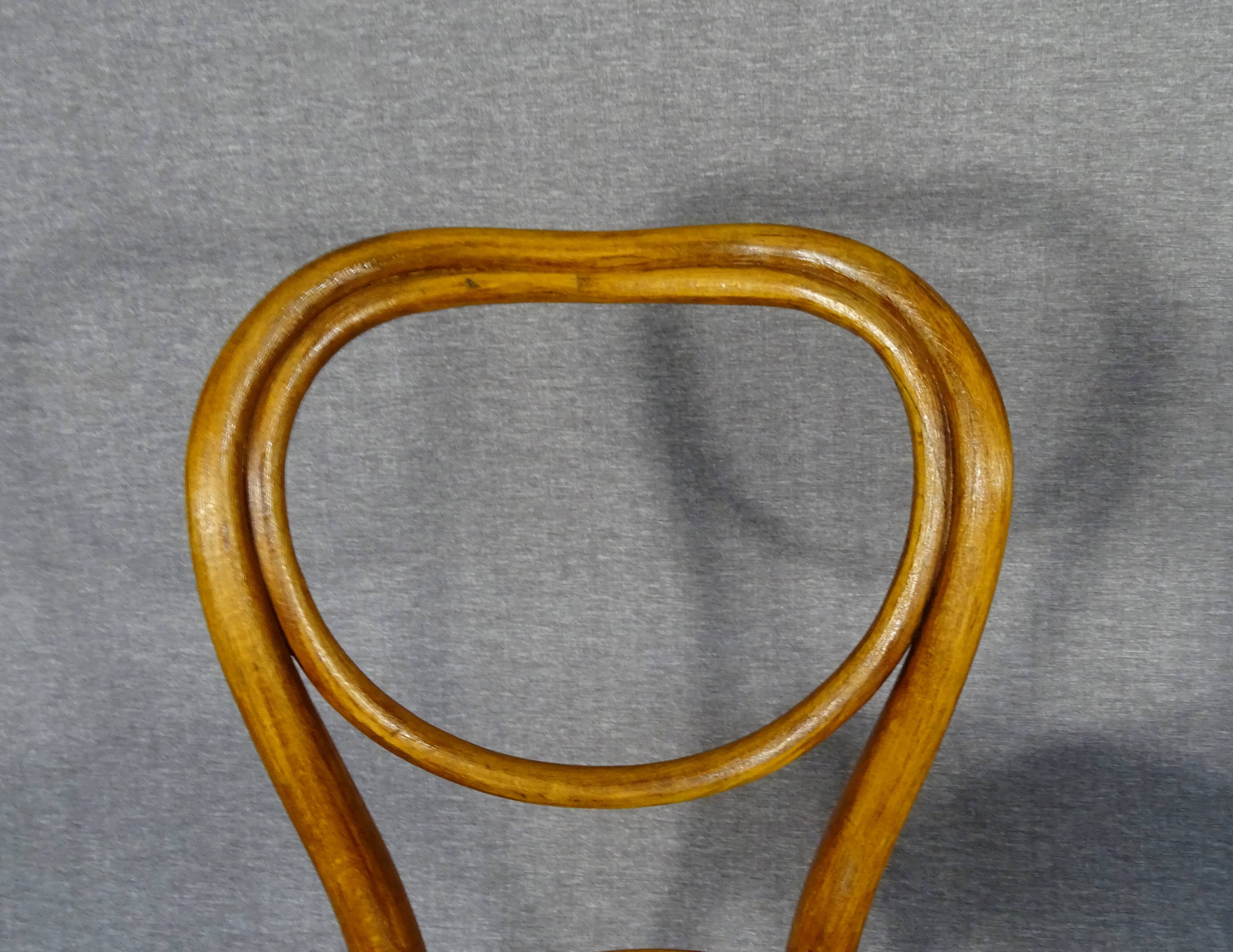 Set of 4 bistro chairs 1910/1930 curved wood, thonet, fischel etc