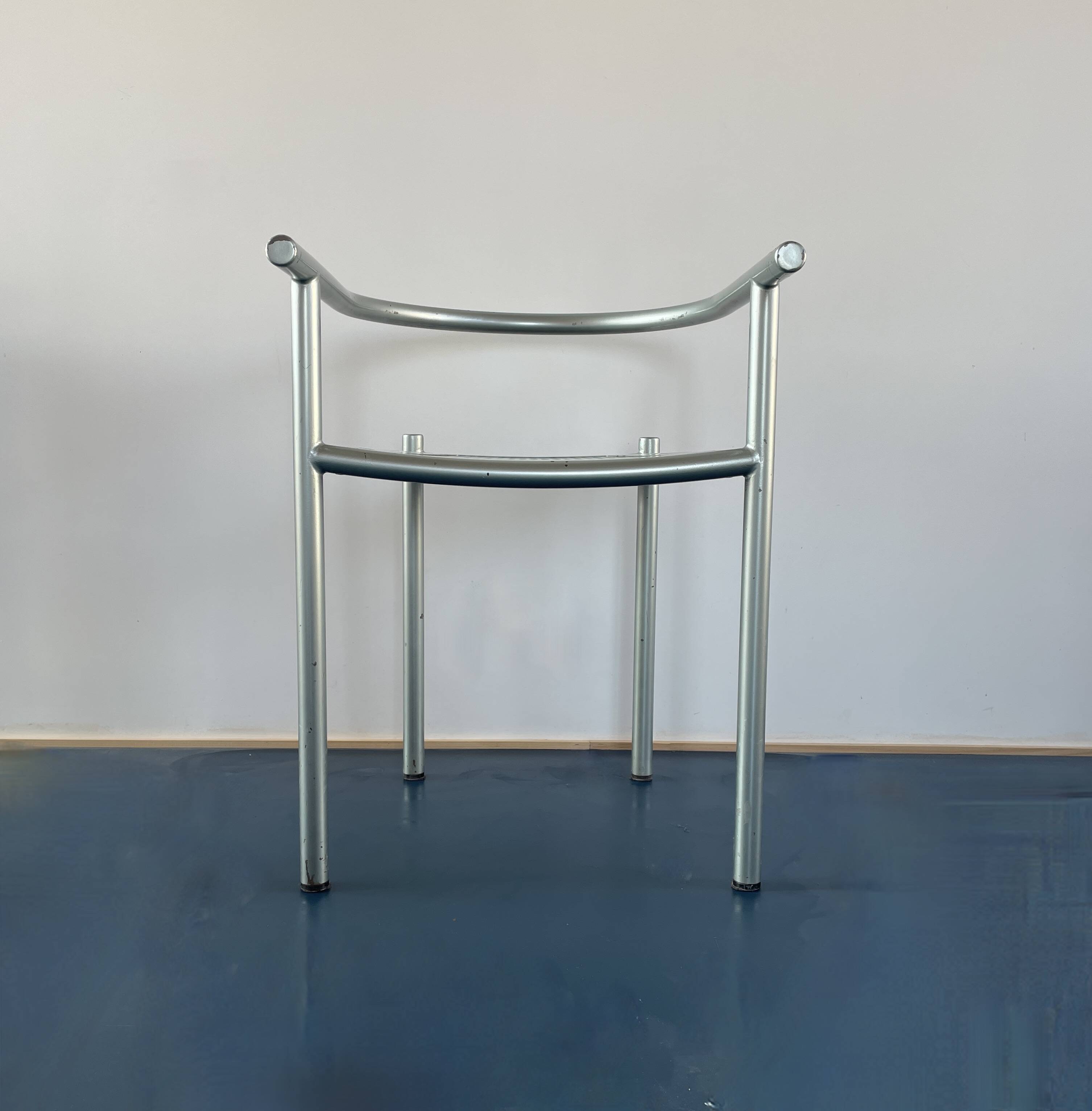 1980s tubular metal chair