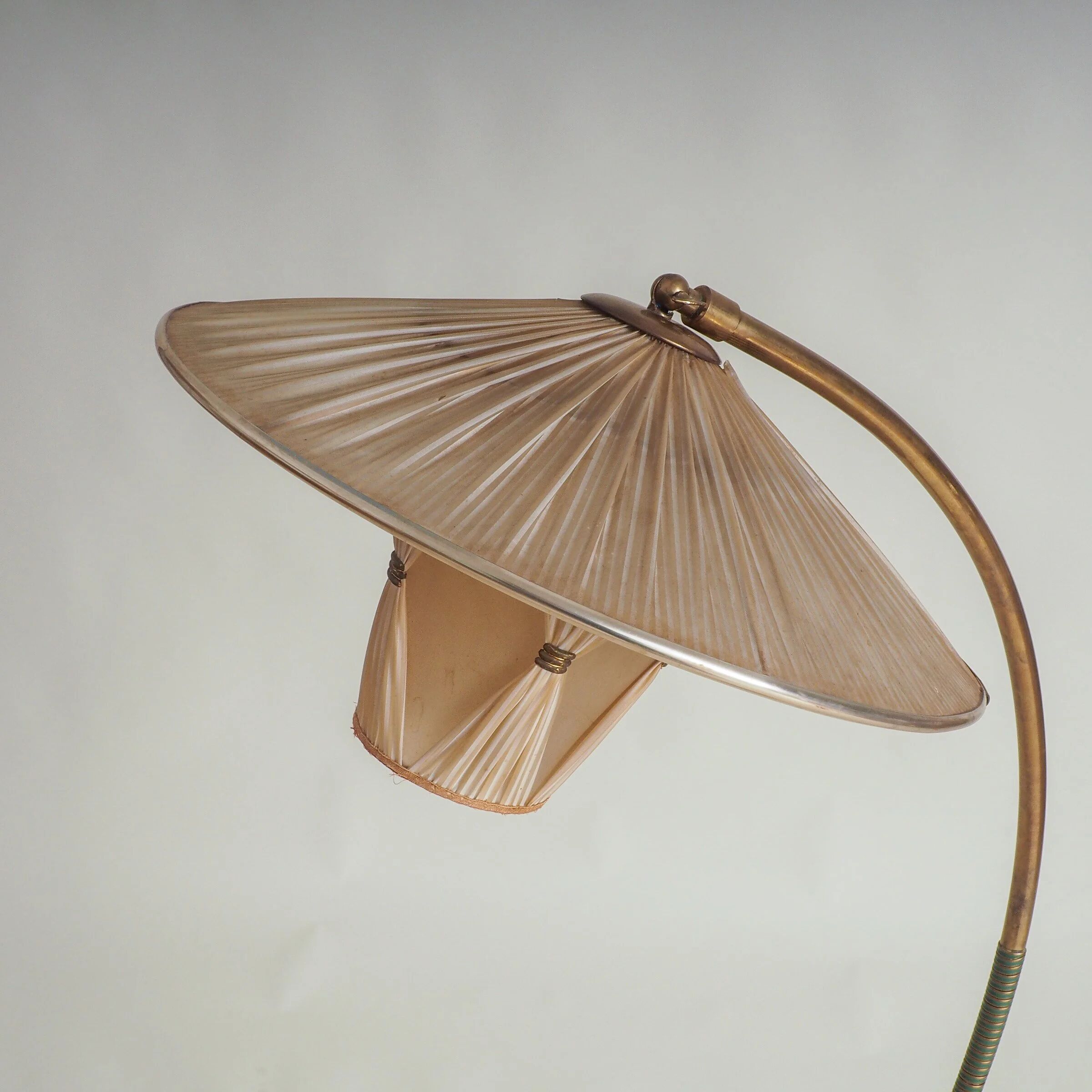 50s floor lamp with pleated shade