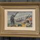Oil on canvas by Charles Maillard the port of Nantes 20th century