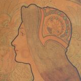Lithograph by Jane Atche - Woman with a Book