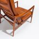 Ib Kofod Larsen Teak and Leather Lounge Chair, Swedish 1950s