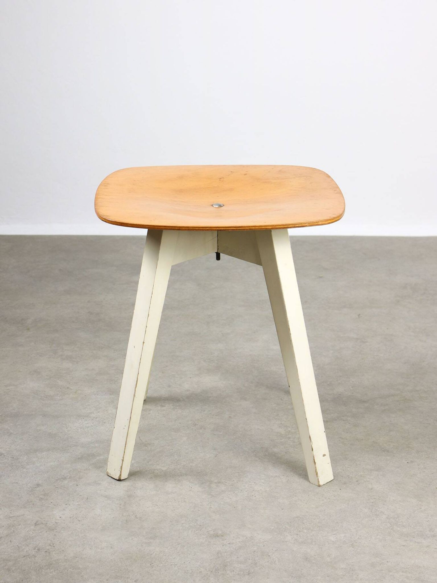 Tabouret en contreplaqué vintage à croisillons par Niko Kralj, 1954