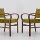 1940s Pair of Restored Beech Art Deco Armchairs ,Czechoslovakia