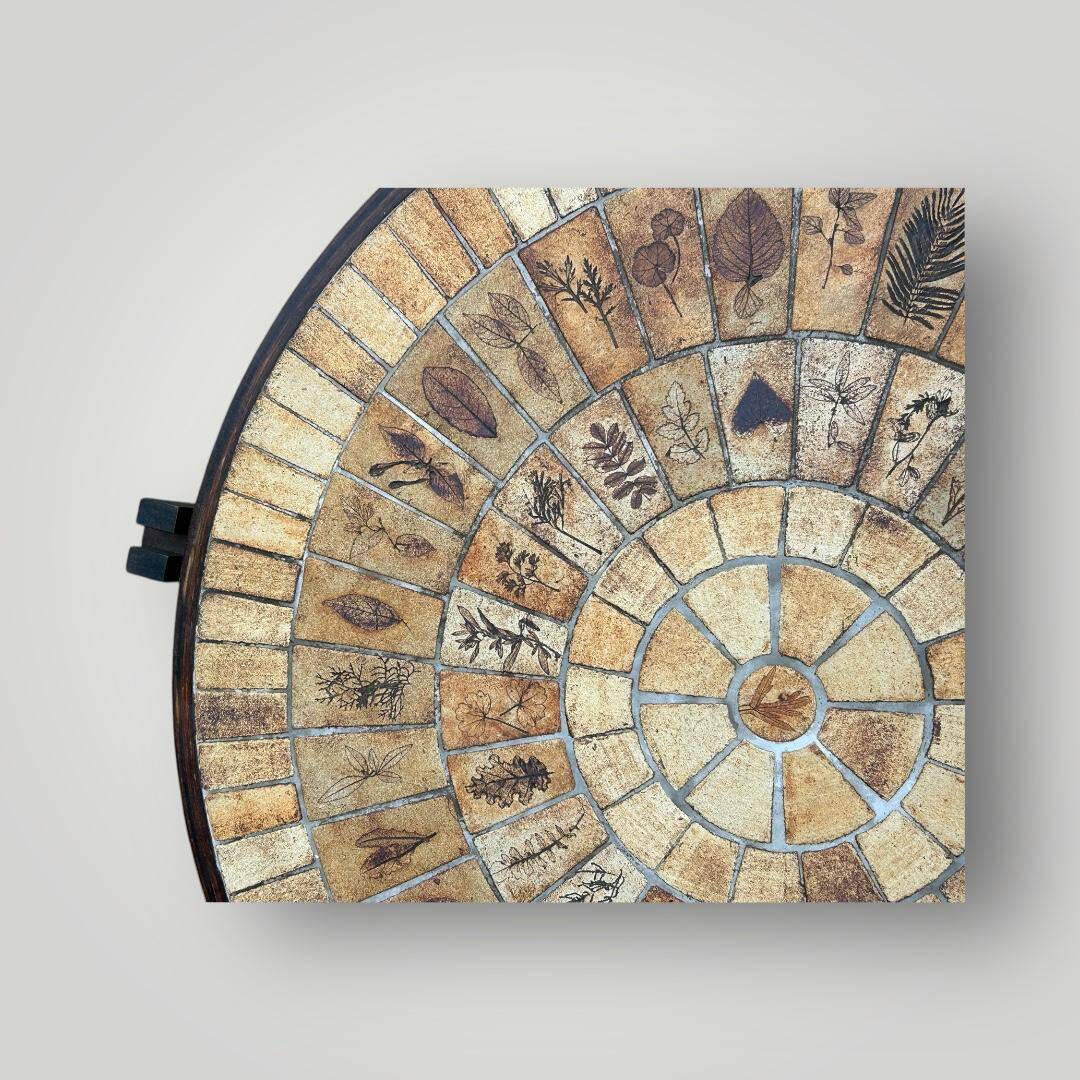 Circular Coffee Table “Les Herbiers” By Roger Capron - Ceramic 1960 Vallauris
