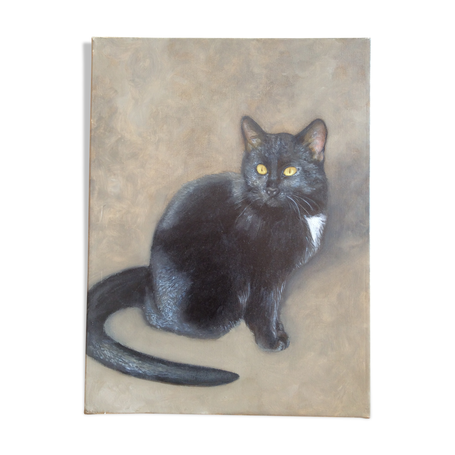 Portrait De Chat Peinture Sur Toile Selency