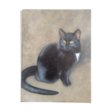 Portrait of cat painting on canvas