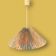 Vintage pleated floral pendant light – 70s