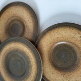 Set of 5 Longchamp France cups and 5 saucers in Japandi style