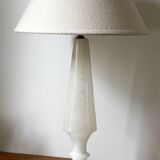 Vintage geometric alabaster stone lamp