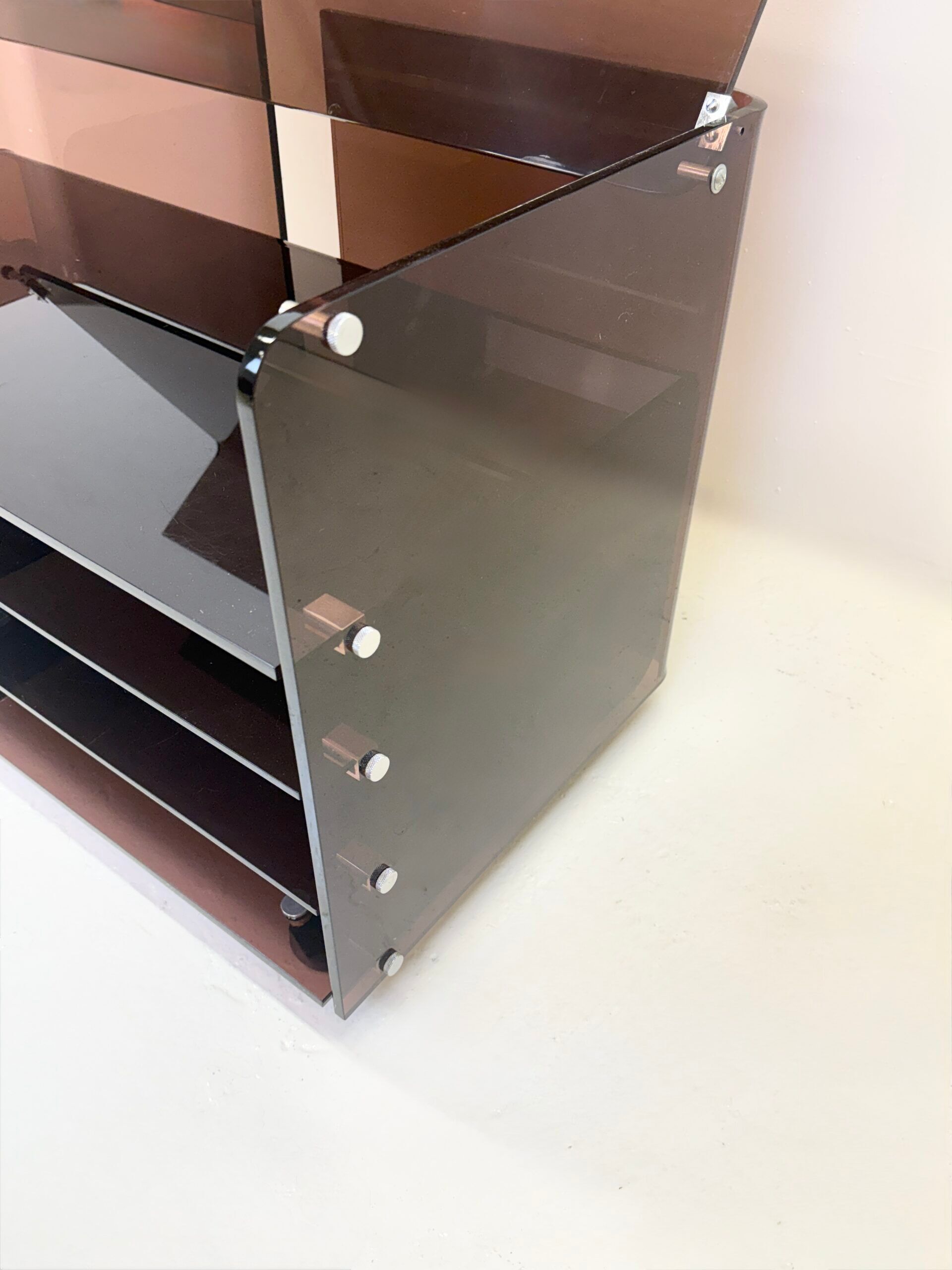 Hi-fi furniture "Roche Bobois" plexiglass, 1970s