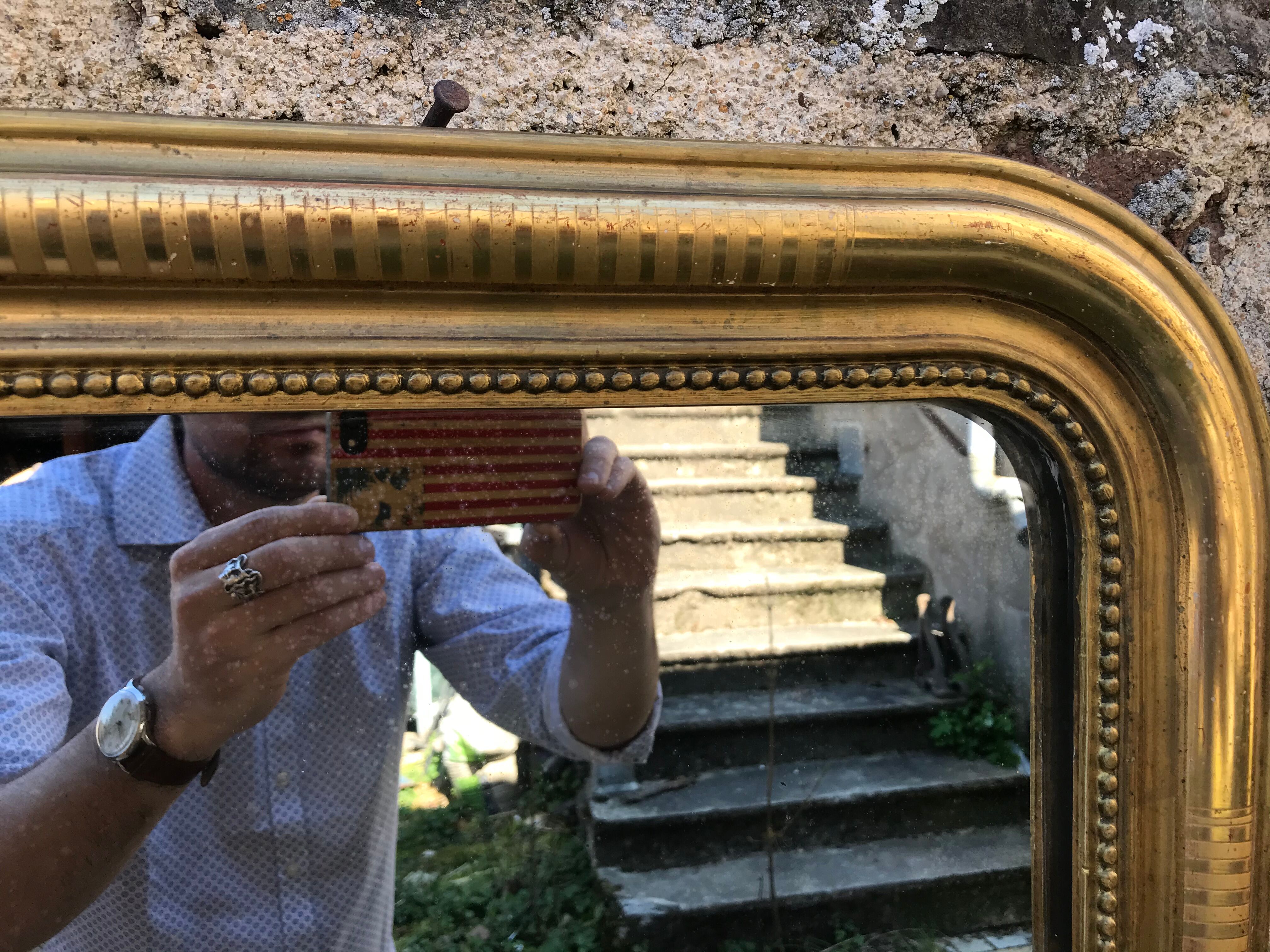 Louis Philippe Mirror with gold leaf - 72x54cm