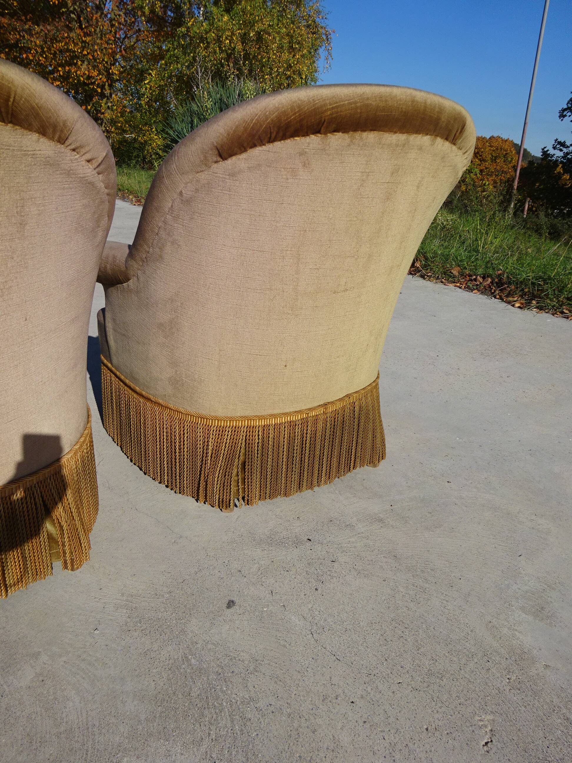 Fauteuils crapauds des années 1950s, les 2