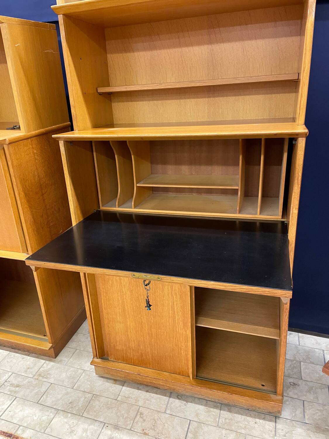 Vintage Oscar secretary bookcase