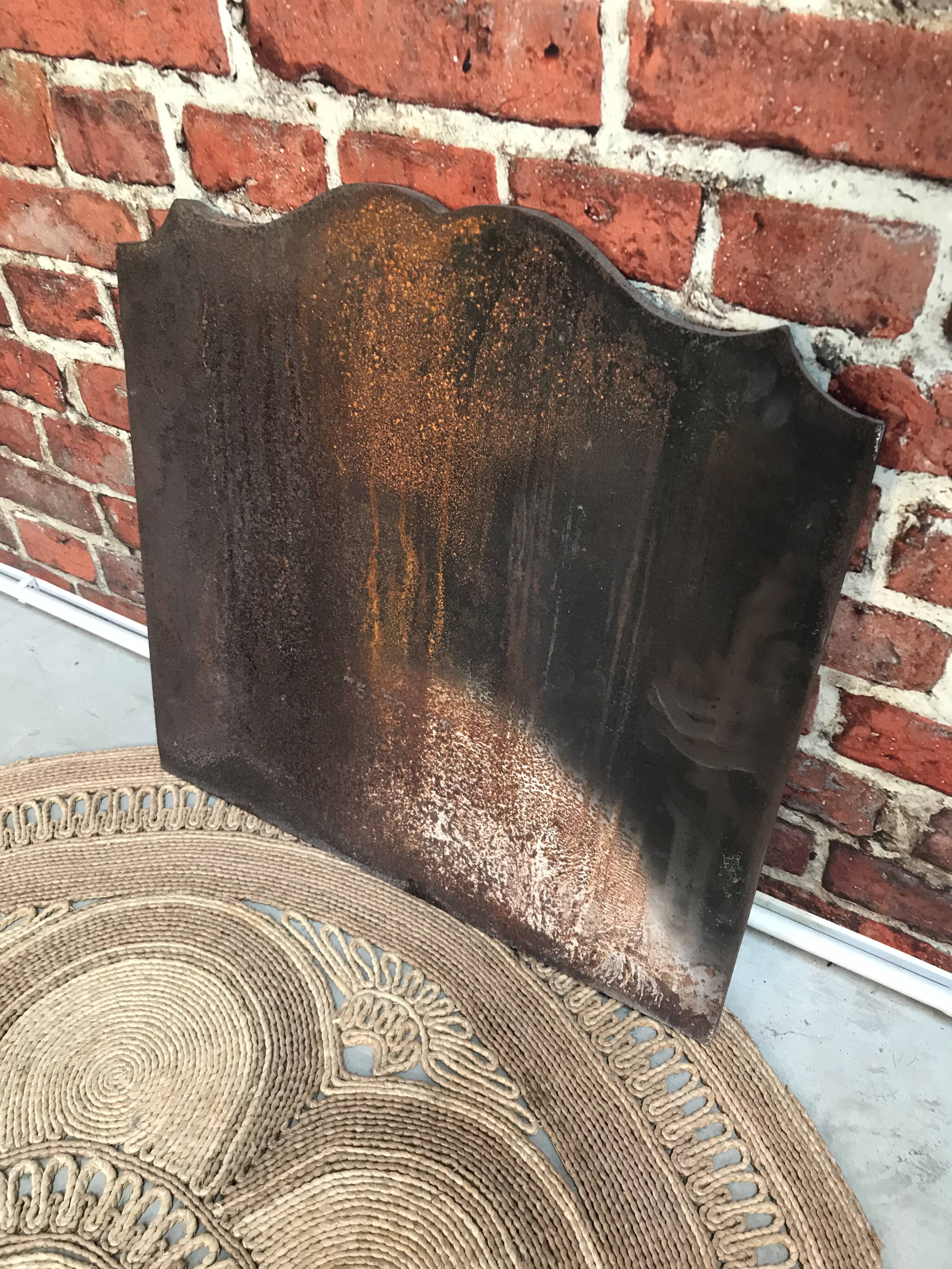 Cast iron chimney plate