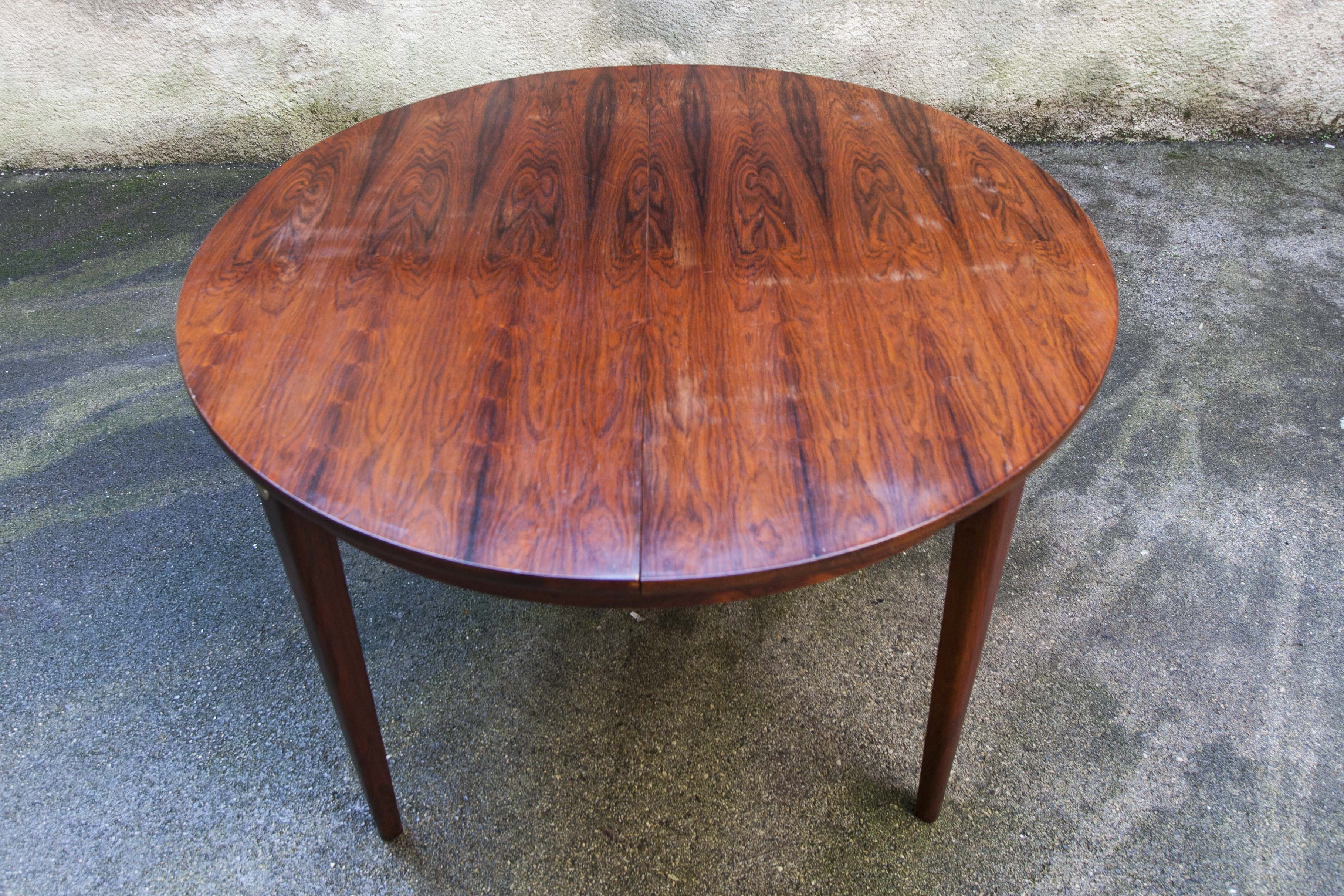 Table transformable en palissandre de rio 118cm