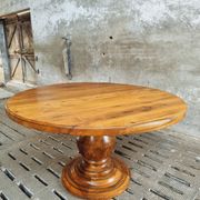Old round table walnut dining table 140 cm