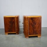 1939s pair of art deco bedside tables, Czechoslovakia