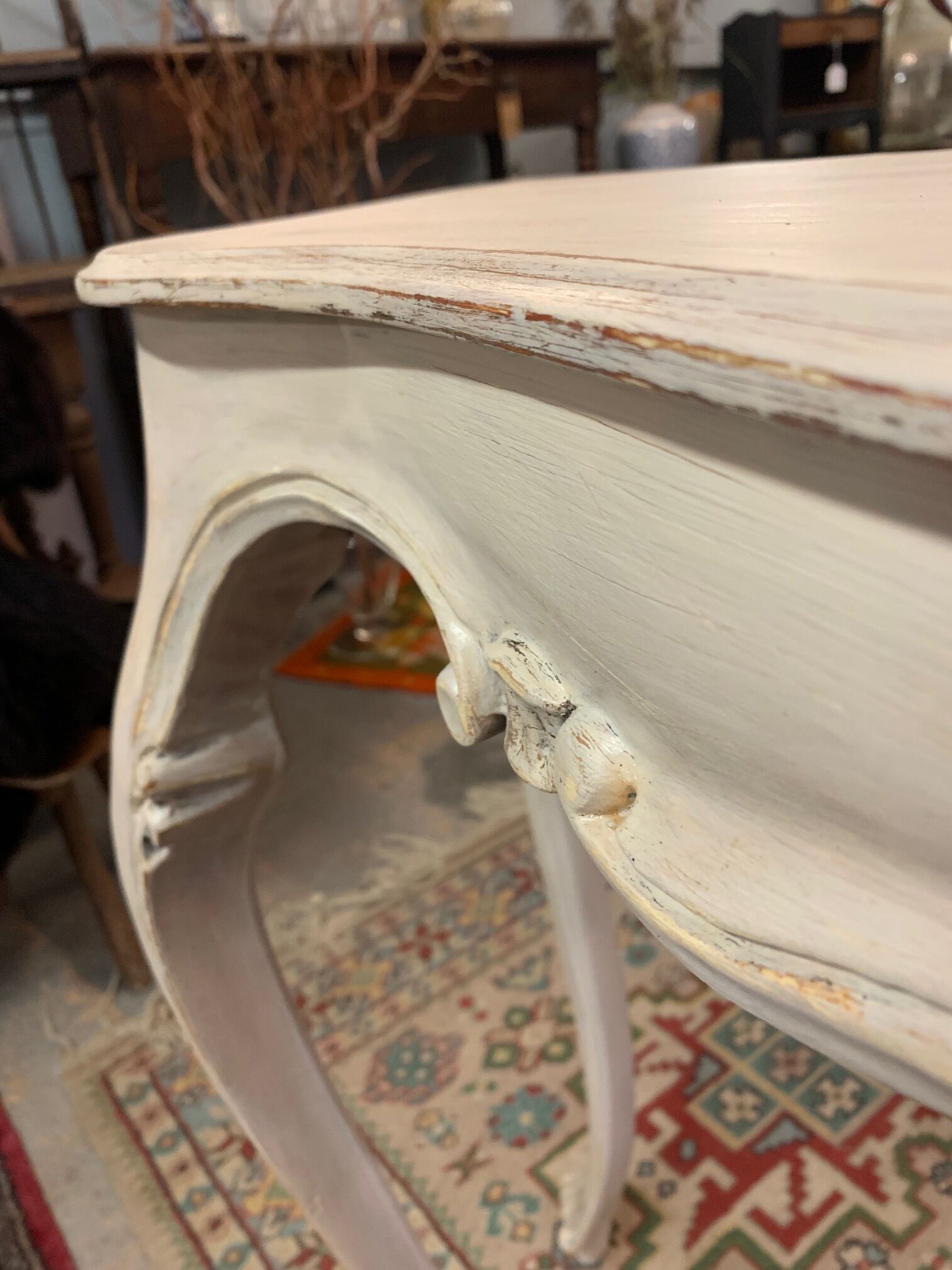 Console en bois patinée