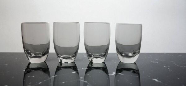 4 verres cristal Lalique modèle Highlands
