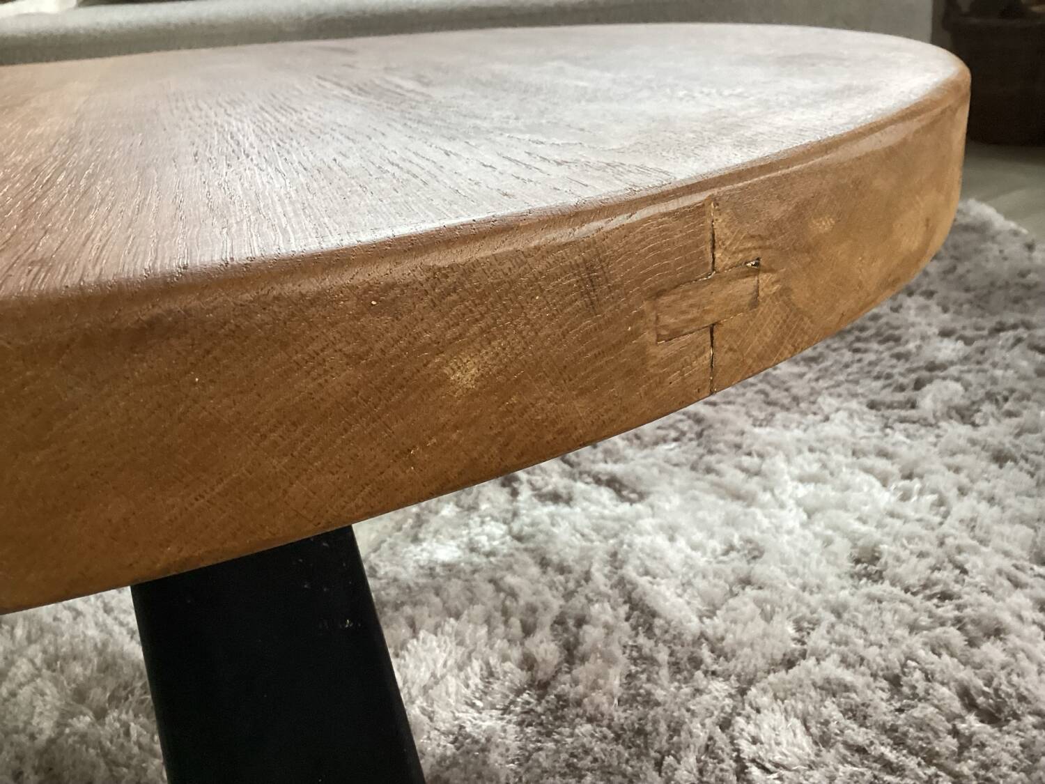 Oak Coffee table tree legs , 1970 Midcentury