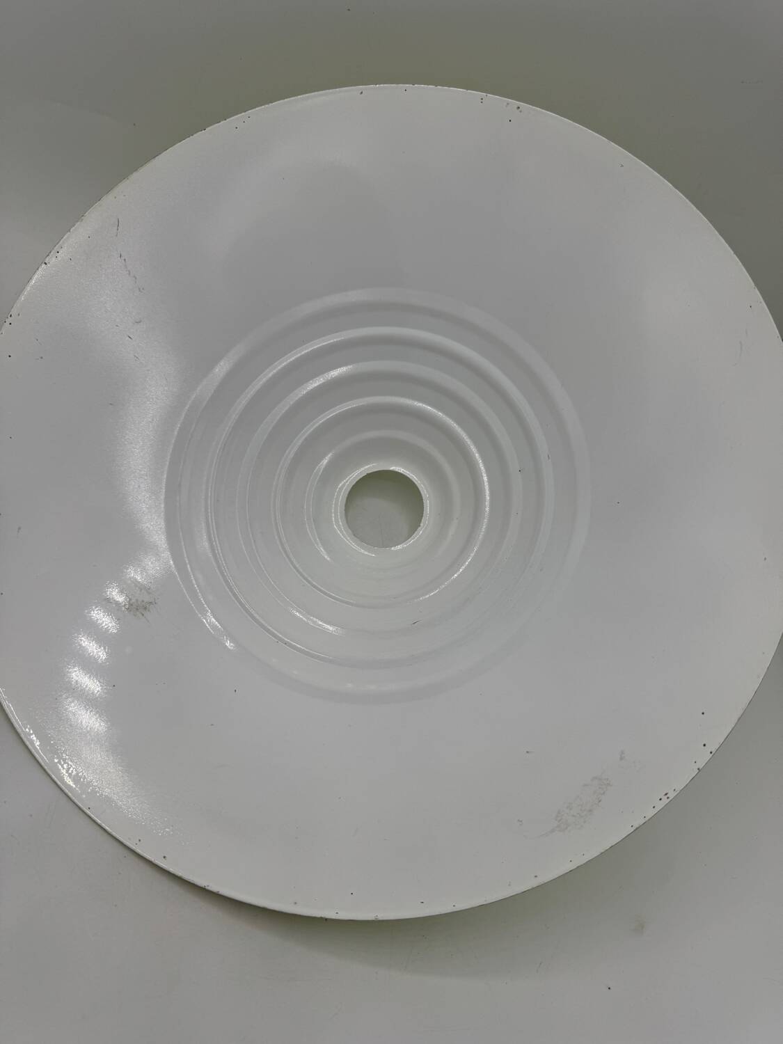 Vintage enamelled pendant light