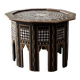 Grand guéridon ottoman en ébène et nacre XIXeme