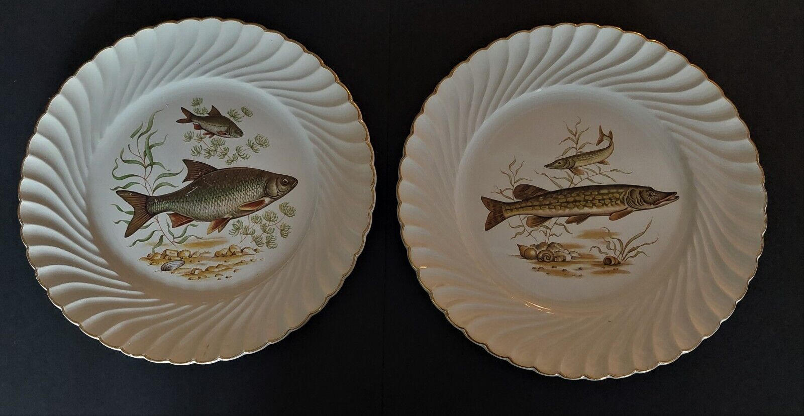 Fish plates series of two Luneville 50s