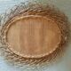 Oval rattan mirror 60s