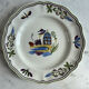 Longchamp hand-painted. Set of 2 flat plates.
