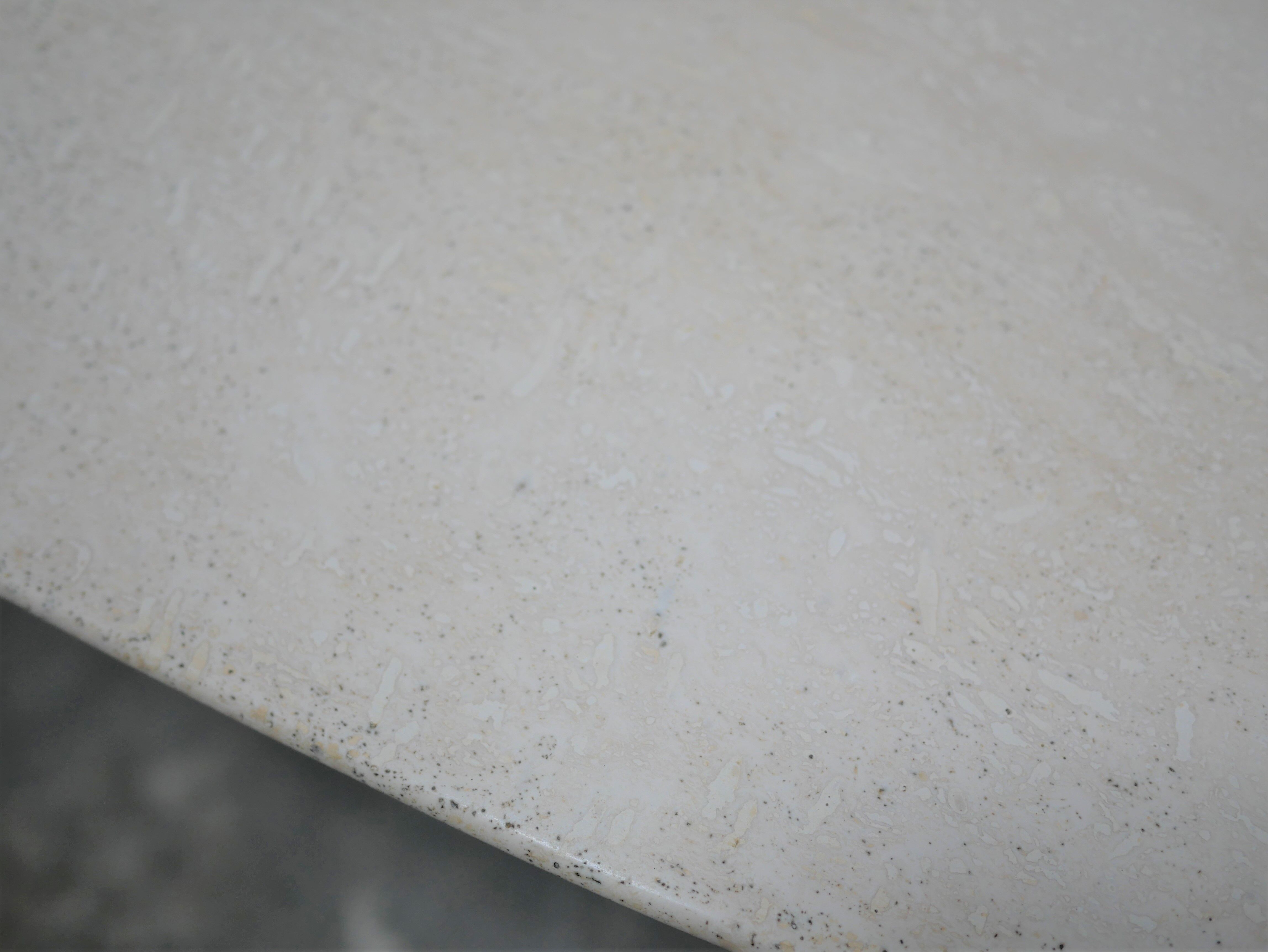 Vintage dining table in travertine by Roche Bobois editions