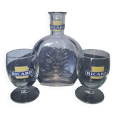 Ricard Carafe with matching glasses