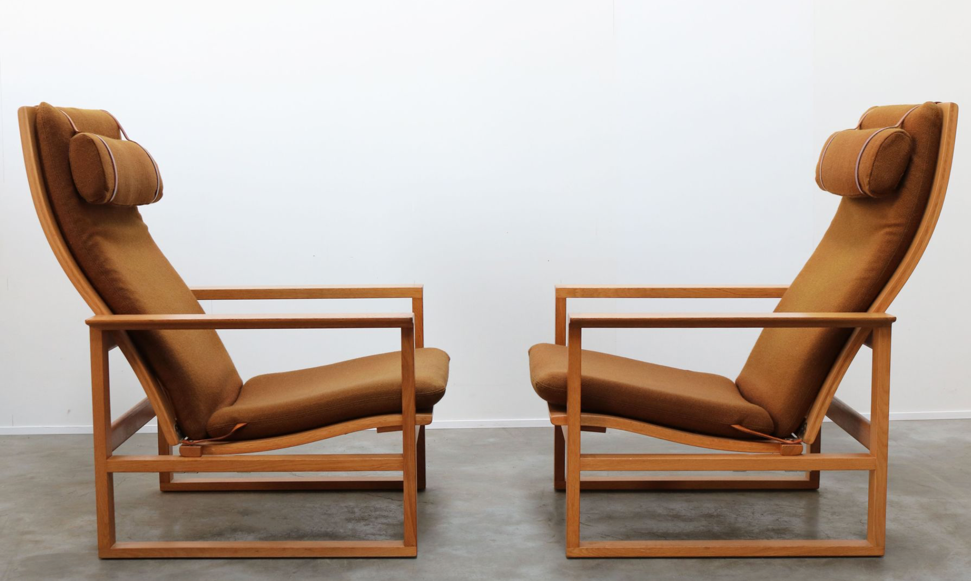 Fauteuils modèle 2254  avec ottomanes par Børge Mogensen pour Fredericia