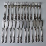 Set of 10 silver-plated soup spoons, 'REX' goldsmith's work