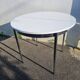 Round white formica table
