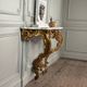 Louis XV style console in carved and gilded wood, circa 1880.