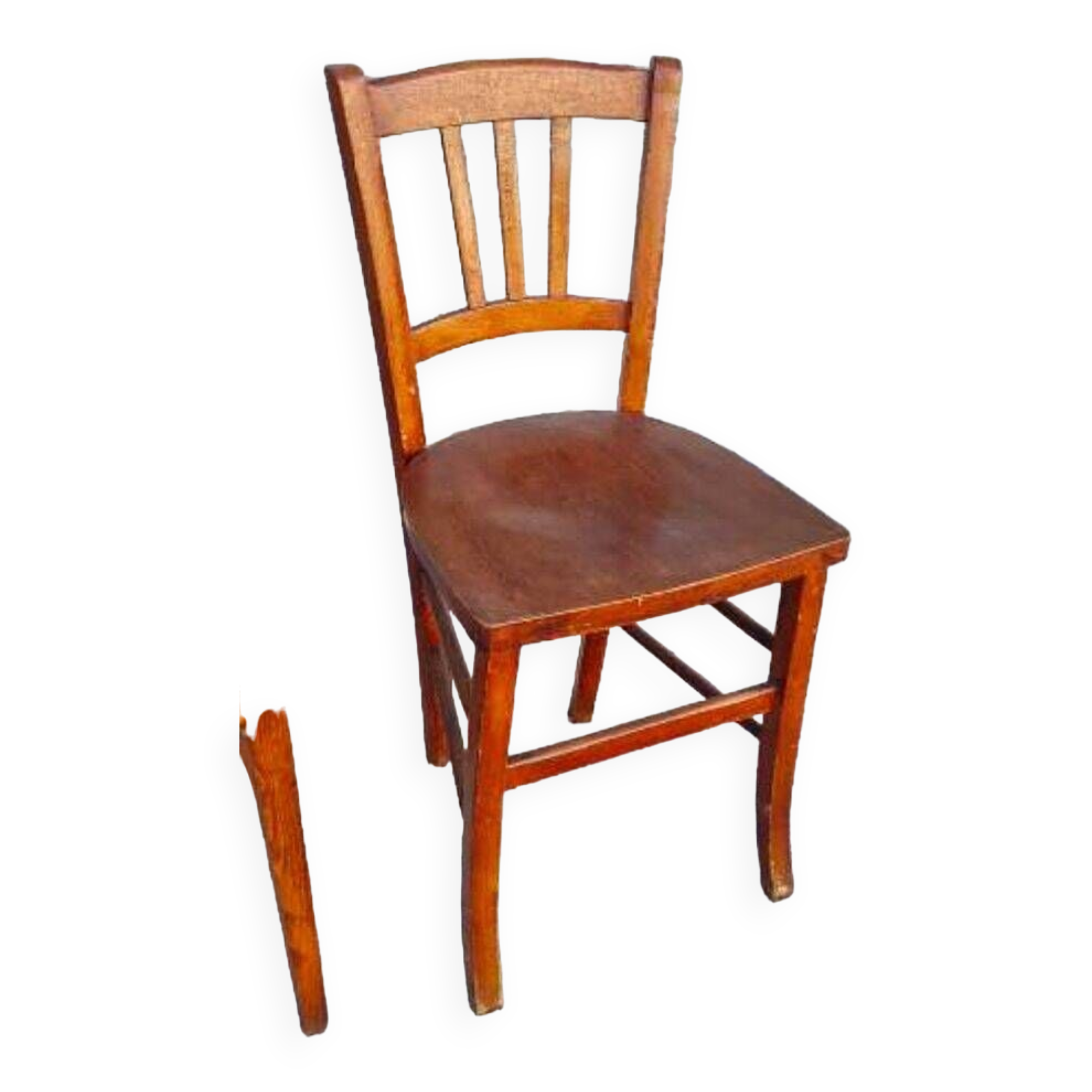 Set of 4 mismatched bistro chairs