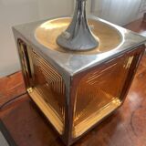 Golden ceramic lamp from the 70s
