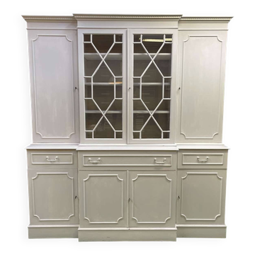 English secretary desk from the 1950s in mahogany, painted white
