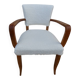 Fauteuil bridge chic art déco année 50 totalement restauré et cousu main