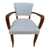 Fauteuil bridge chic art déco année 50 totalement restauré et cousu main