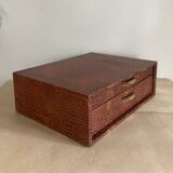 1960s cutlery box with Croco-style coating