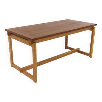 Scandinavian teak and oak coffee table, Sweden, 1960
