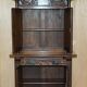 Cabinet Louis XIII revival en noyer et marbre sculpté
