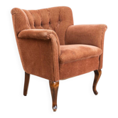 Club armchair from the 1940s with corduroy upholstery.