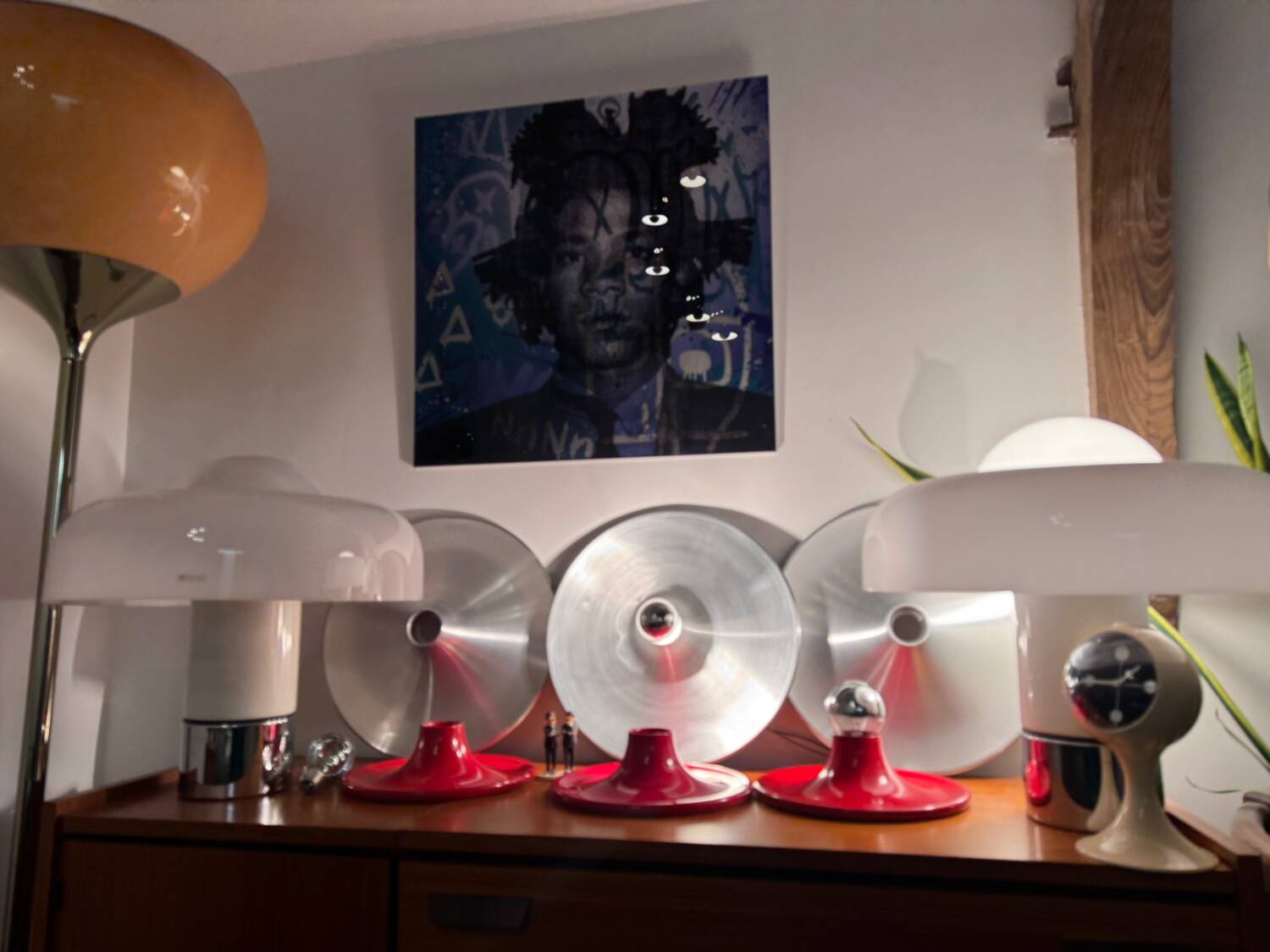 Modernist silver wall light(s)