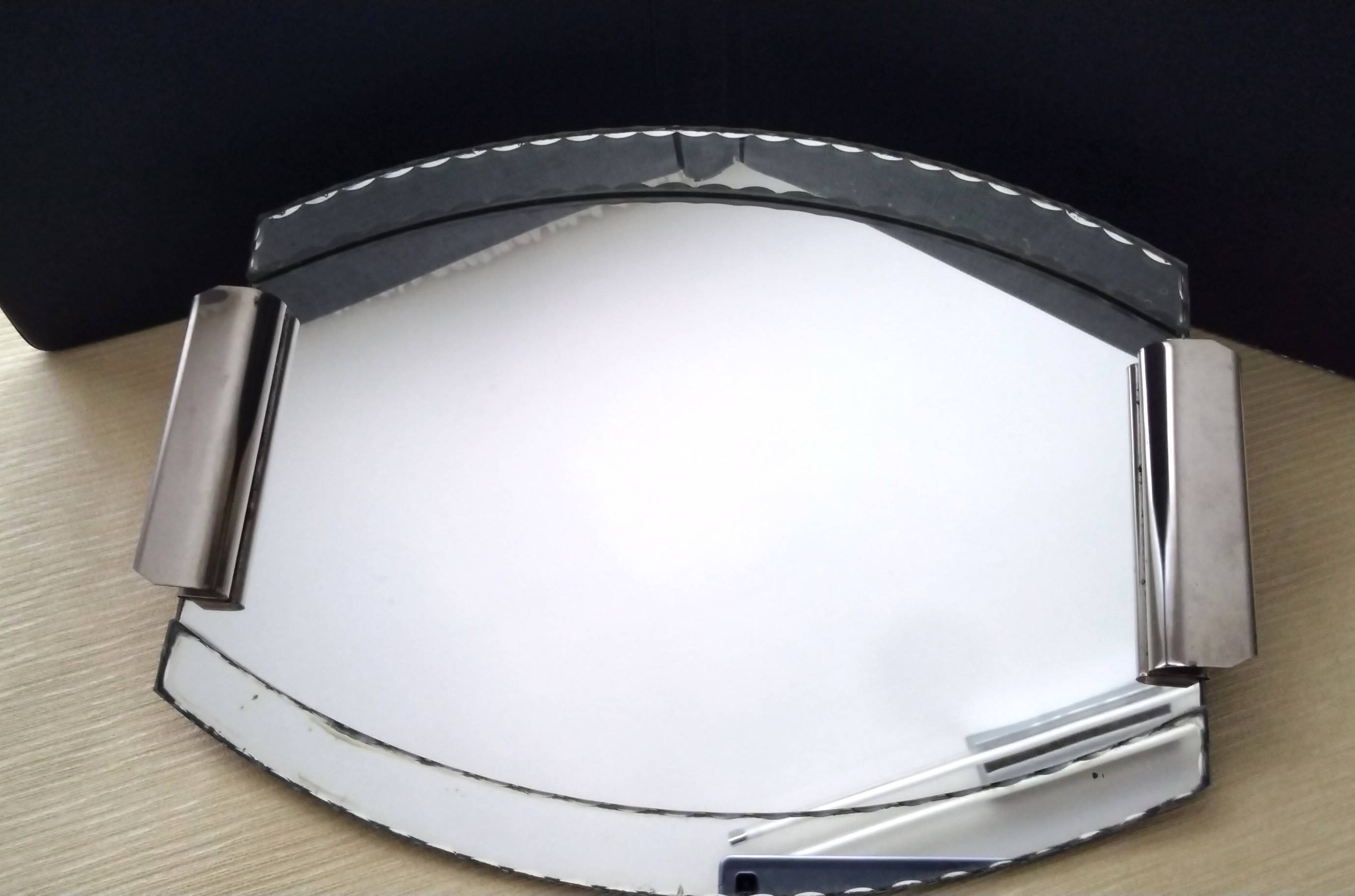 Bevelled antique mirror tray