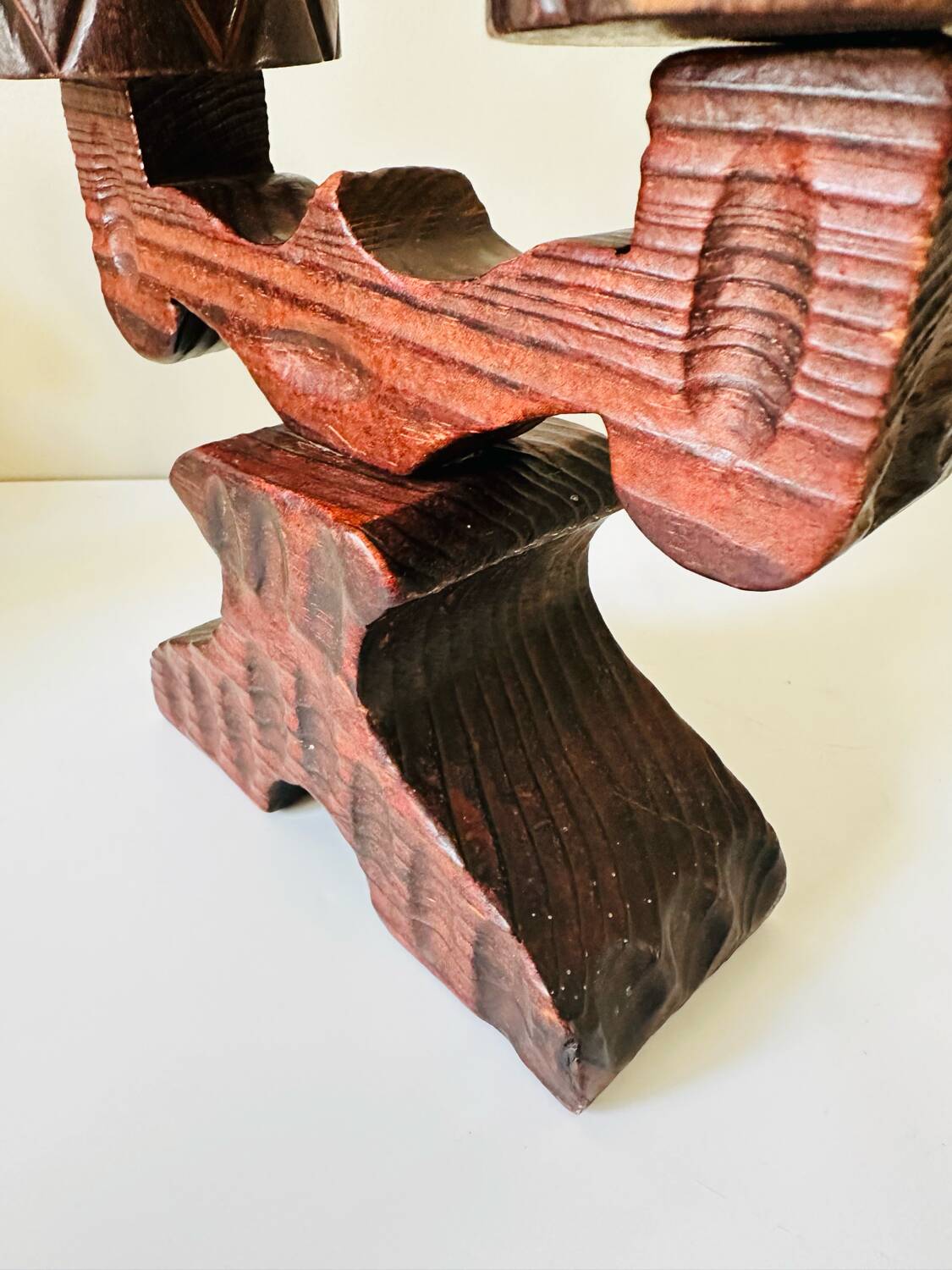 Double wooden candle holder